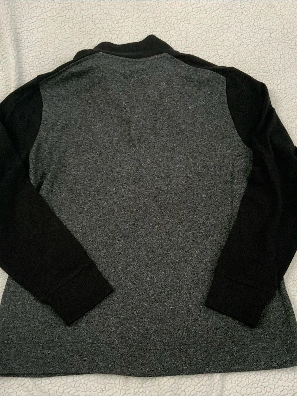 Banana Republic Sweater Men’s Large Mock Neck Long Sleeve Pullover Gray Black